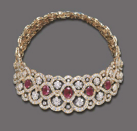 A SPECTACULAR RUBY AND DIAMOND NECKLACE, BY VAN CLEEF & ARPELS | Christie's