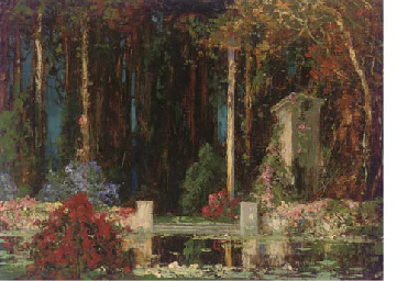 Thomas Edwin Mostyn, R.O.I., R.W.A., R.C.A. (1864-1930) , The garden