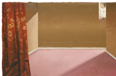 Matthias Weischer (b. 1973) , Kleiner Vorhang | Christie's