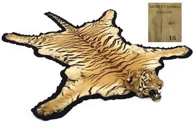 An Indian Tiger Skin Rug Mounted By Van Ingen Mysore An Indian Tiger Skin Rug Mounted By Van Ingen Mysore Circa 1930 Rugs Carpets Leather Hide Christie S