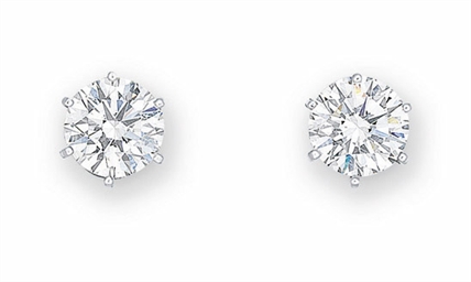 A Pair Of Diamond Ear Studs By Cartier Christie S