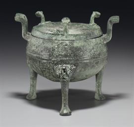 ritual tripod bronze vessel 1232 lot ding autumn spring christies various properties