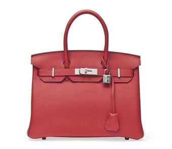 A GERANIUM LEATHER BIRKIN BAG