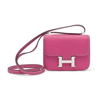 A ROSE TYRIEN EPSOM LEATHER CONSTANCE MICRO  BAG