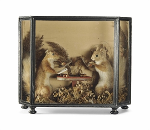 A LATE VICTORIAN TAXIDERMY GROUP OF TWO RED SQUIRRELS , BY ...
Walter Potter Squirrels