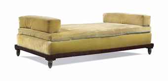 A MACASSAR EBONY AND SILVERED BRONZE DAYBED