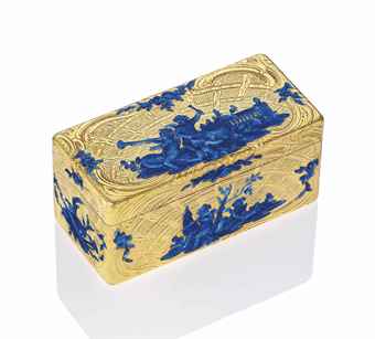 AN IMPORTANT SWEDISH ENAMELLED GOLD SNUFF-BOX