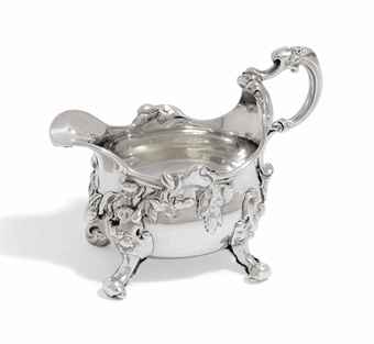 A GEORGE II SILVER CREAM-BOAT