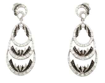 A PAIR OF DIAMOND EARRINGS, BY DEBORAH PAGANI
