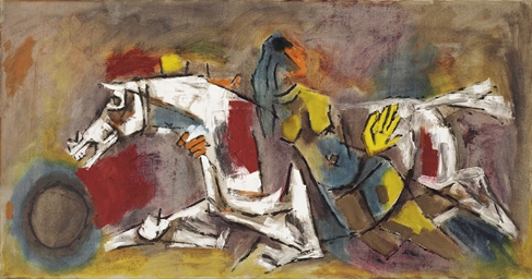 maqbool fida husain 1913 2011 untitled horse and lady essay sale