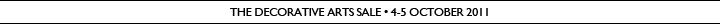 The Decorative Arts Sale - 4-5 October 2011