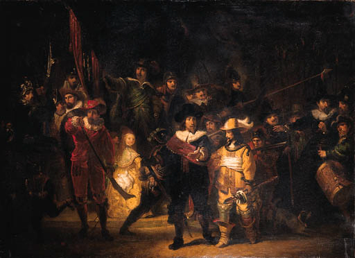 THE COMPANY OF CAPTAIN FRANS BANNING COCQ AND LIEUTENANT WILLEM VAN RUYTENBURCH - THE NIGHT WATCH
