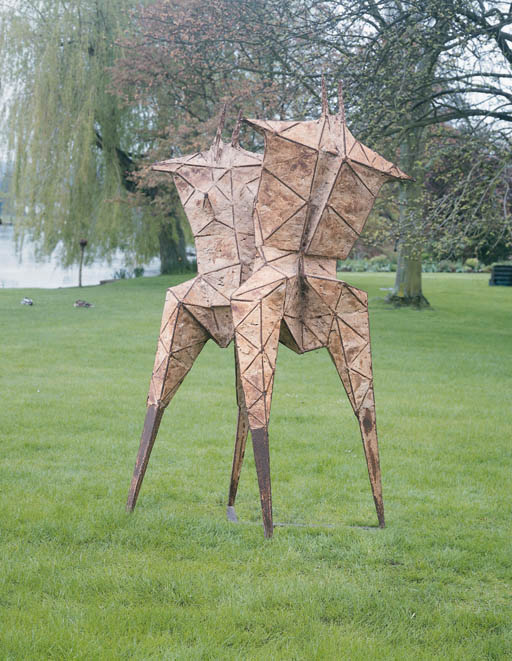 two dancing figures