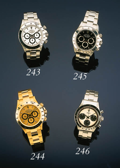 Rolex. A stainless steel water resistant chronograph wristwatch