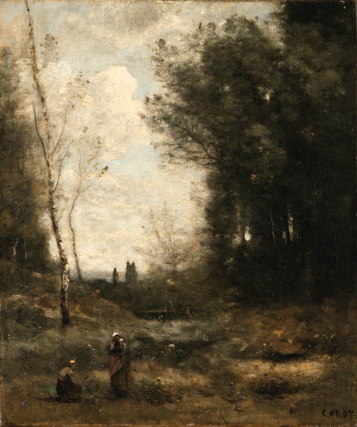 Alfred Sisley (1839-1899) , Autour de la forêt, une