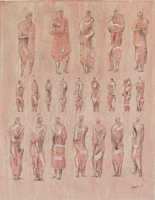 Ideas for Sculpture - Draped Standing Figures 
