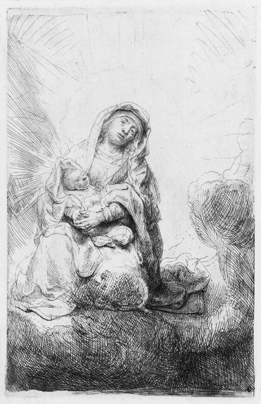 The Virgin and Child in the Clouds (B., Holl. 61; H. 186) 
