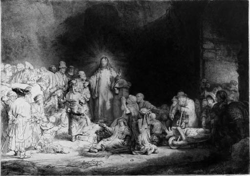 Christ healing the Sick. 'The Hundred Guilder Print' (B., Holl. 74; H. 236)
