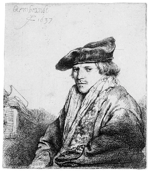 A young Man in a Velvet Cap (Ferdinand Bol?) (B., Holl. 268; H. 151) 
