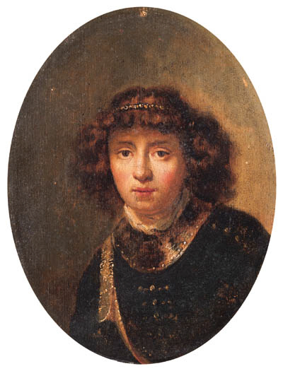 Portrait of a youth, half-length, in a dark jerkin 
