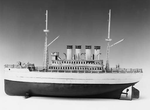 A Carette 53cm Clockwork Four funnel Liner Christie s