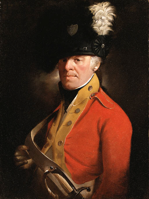 Portrait of an Officer, half length, in Military Uniform 
