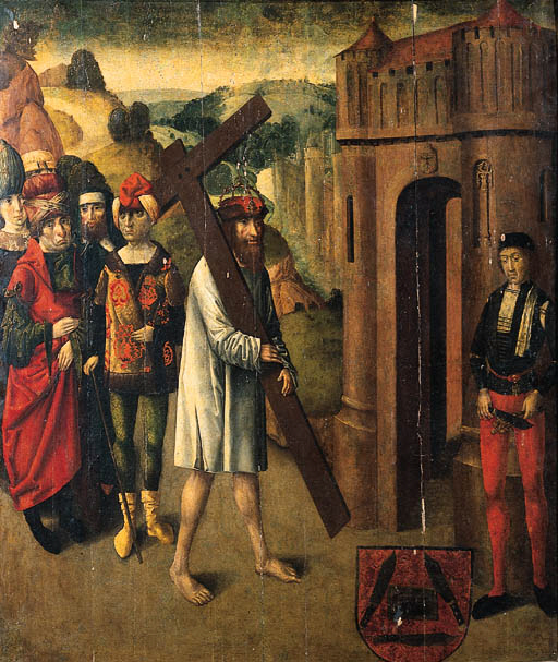 L'IMPERATORE ERACLIO IN VESTE DI PENITENTE RIPORTA LA CROCE A GERUSALEMME
