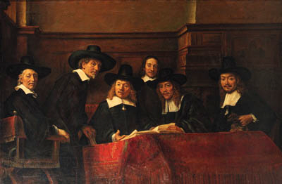 The sampling officials of the Amsterdam drapers' guild, known as "The Staalmeesters"
