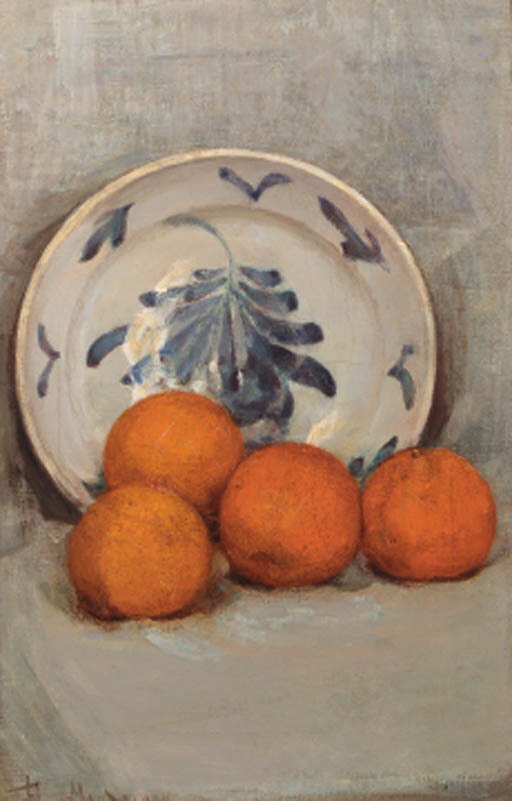 Still life with oranges 
