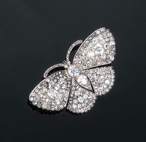 An Antique Diamond Butterfly Brooch 