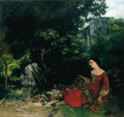 Femme  la guirlande 
