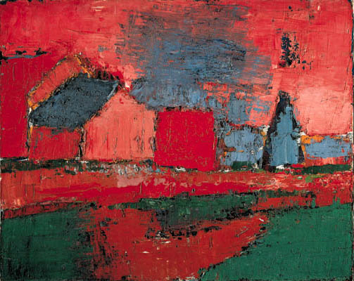 Arbre et maisons (Paysage) 
