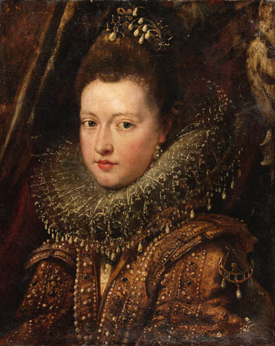 Portrait of Princess Margherita Gonzaga, bust-length - a fragment (see below)
