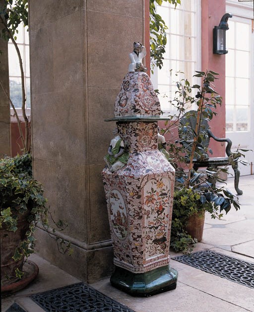 A massive Mason's Ironstone hall vase and cover