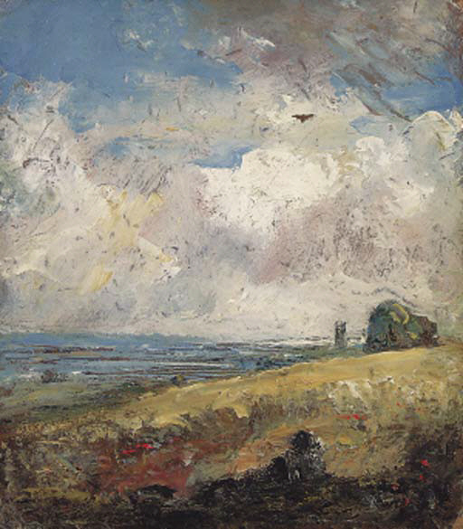 The Skylark, Dedham (recto); Study of a cow (verso) 
