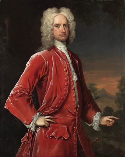 Charles Jervas (circa 16751739) , Portrait of a gentleman, three