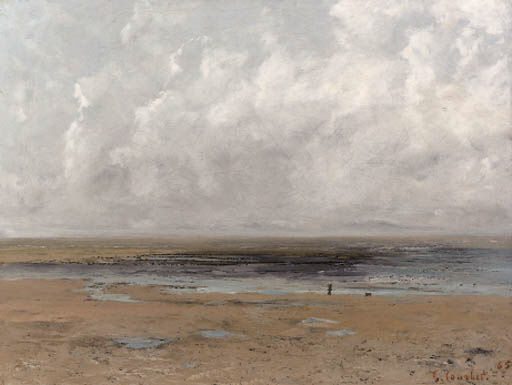 La plage de Trouville  mare basse 
