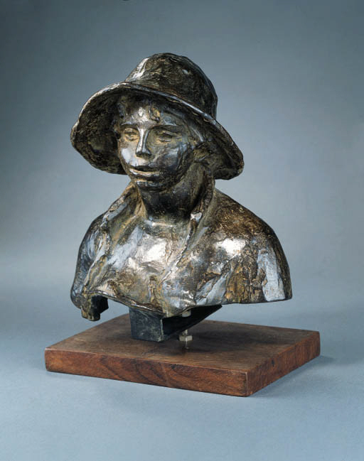 Buste de Madame Renoir au chapeau 
