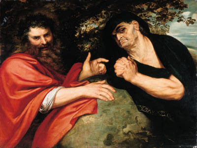 Democritus and Heraclitus 

