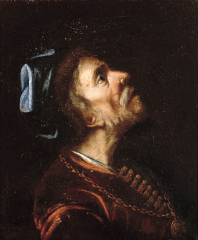 A man in oriental costume, a fragment (?) 
