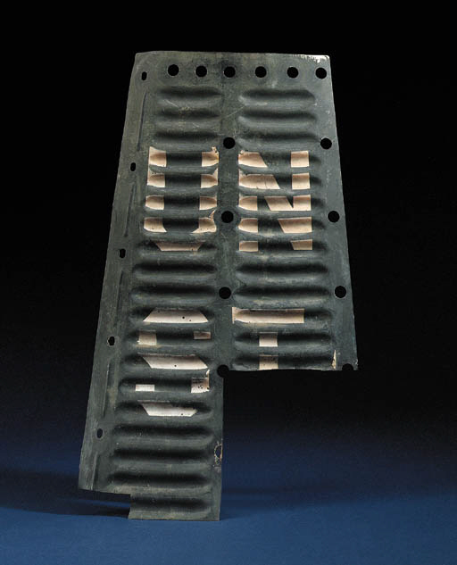 Mercury-Atlas 5 [MA-5] spacecraft hatch shingle. Approx. 11 in. wide at