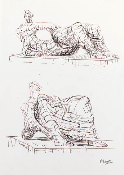 Two reclining figures 
