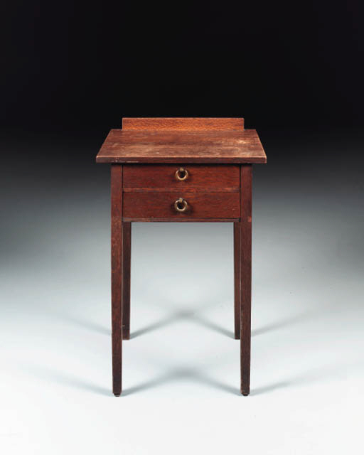 AN OAK NIGHT TABLE , GUSTAV STICKLEY Christie's