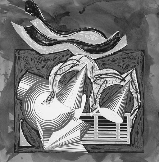 One Small Goat Papa Bought for Two Zuzim, Plate 1 from Illustrations after El Lissitzky's Had Gadya

