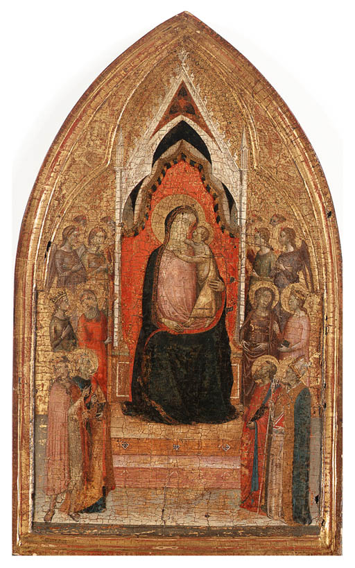 Bernardo Daddi (died c.1348) , The Madonna and Child enthroned with