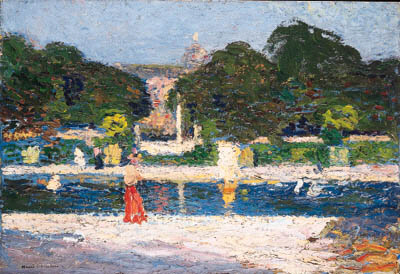 Le petit lac aux jardins du Luxembourg 
