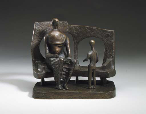 Mother and Child Against Open Wall 
