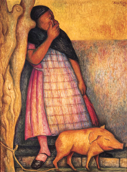 Vendedora de puercos 
