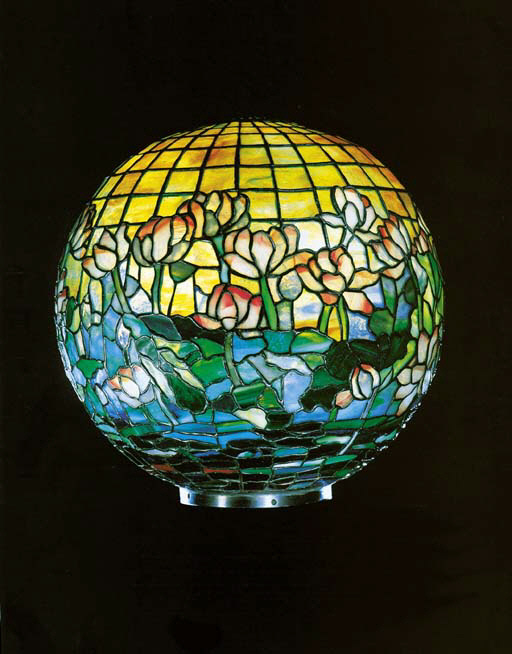 A 'WATER LILY' LEADED GLASS AND BRONZE GLOBE , TIFFANY STUDIOS Christie's