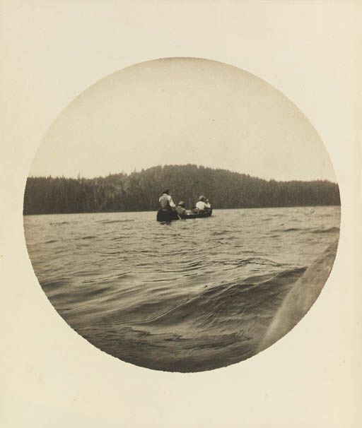 Three canoeists, Lake St. John, Province of Quebec (c.1895)
